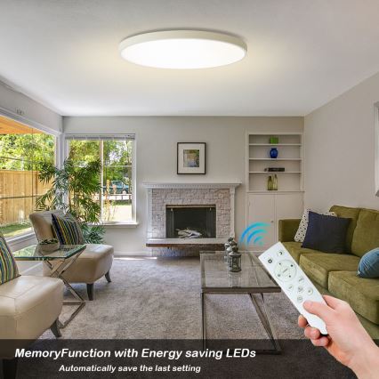 Brilagi - Lámpara de techo LED regulable POOL SMART LED/128W/230V 3000-6000K de 100 cm Wi-Fi Tuya blanca + mando a distancia