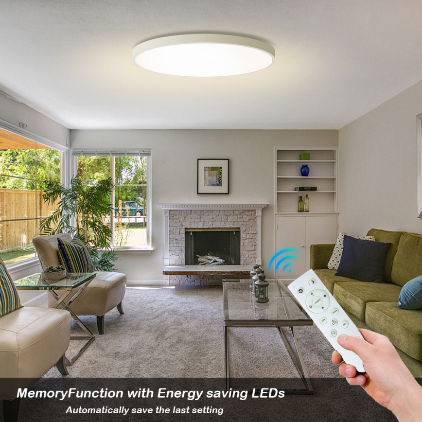 Brilagi - Lámpara de techo LED regulable POOL SMART LED/128W/230V 3000-6000K de 100 cm Wi-Fi Tuya blanca + mando a distancia