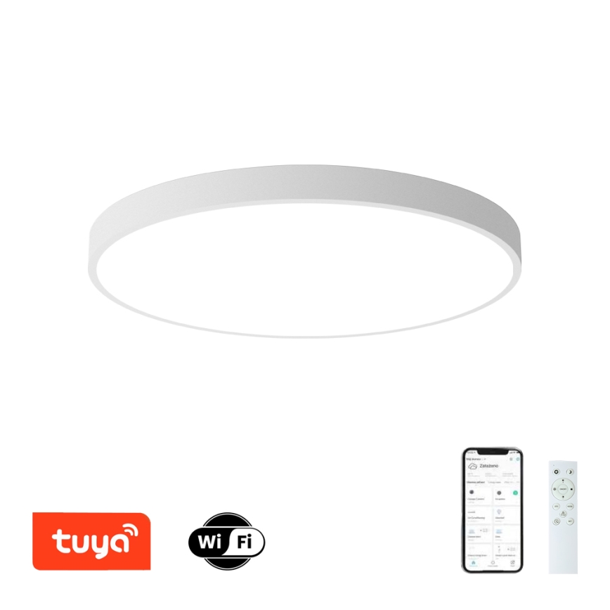 Brilagi - Lámpara de techo LED regulable POOL SMART LED/128W/230V 3000-6000K de 100 cm Wi-Fi Tuya blanca + mando a distancia