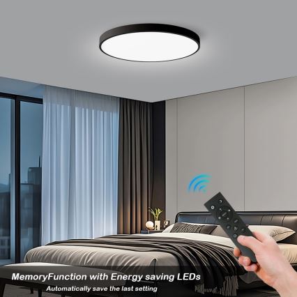 Brilagi - Lámpara de techo LED regulable POOL SMART LED/128W/230V 3000-6000K de 100 cm Wi-Fi Tuya negra + mando a distancia