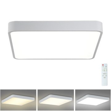 Brilagi - Lámpara de techo LED regulable POOL SQUARE LED/36W/230V 3000-6000K 40x40 cm blanca + mando a distancia