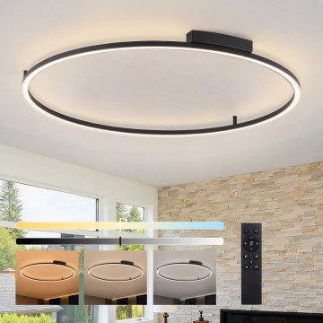 Brilagi - Lámpara de techo LED regulable PORTOFINO LED/85W/230V 3000-6000K Ø 120 cm negra + mando a distancia