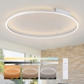 Brilagi - Lámpara de techo LED regulable PORTOFINO LED/85W/230V 3000-6000K Ø 120 cm plateada + mando a distancia