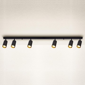 Brilagi - Lámpara de techo LED regulable SELE 6xGU10/6,5W/230V 2700-6500K negro/dorado