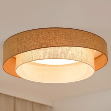 Brilagi - Lámpara de techo LED regulable SHINE LED/24W/230V Ø 60 cm 3000/4000/6500K beige/crema + mando a distancia