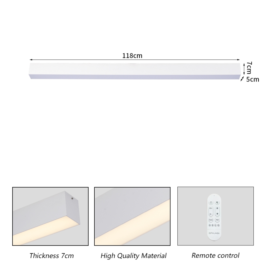 Brilagi - Lámpara de techo LED regulable SLEEKLINE SMART LED/40W/230V 3000-6000K Wi-Fi Tuya blanca + control remoto