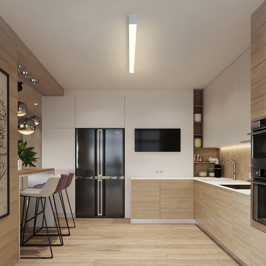 Brilagi - Lámpara de techo LED regulable SLEEKLINE SMART LED/40W/230V 3000-6000K Wi-Fi Tuya plateada + control remoto