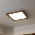 Brilagi - Lámpara de techo LED regulable SLIMFRAME WOOD LED/36W/230V 49,5x49,5 cm 3000-6000K marrón + mando a distancia