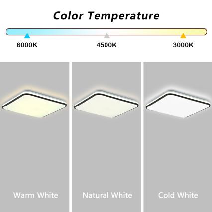 Brilagi - Lámpara de techo LED regulable SMART LED/36W/230V 53x53 cm 3000-6000K Wi-Fi Tuya Beacon + control remoto