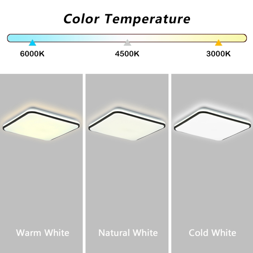 Brilagi - Lámpara de techo LED regulable SMART LED/36W/230V 53x53 cm 3000-6000K Wi-Fi Tuya Beacon + control remoto