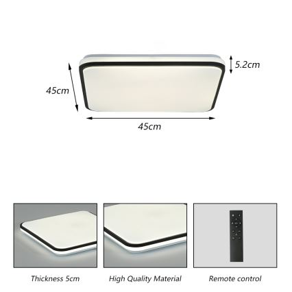 Brilagi - Lámpara de techo LED regulable SMART LED/36W/230V 53x53 cm 3000-6000K Wi-Fi Tuya Beacon + control remoto