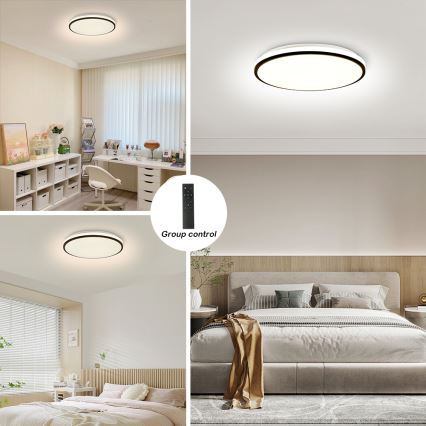 Brilagi - Plafón de techo LED regulable SMART 36W/230V Ø 48 cm 3000–6000K Wi‑Fi Tuya Beacon + mando a distancia