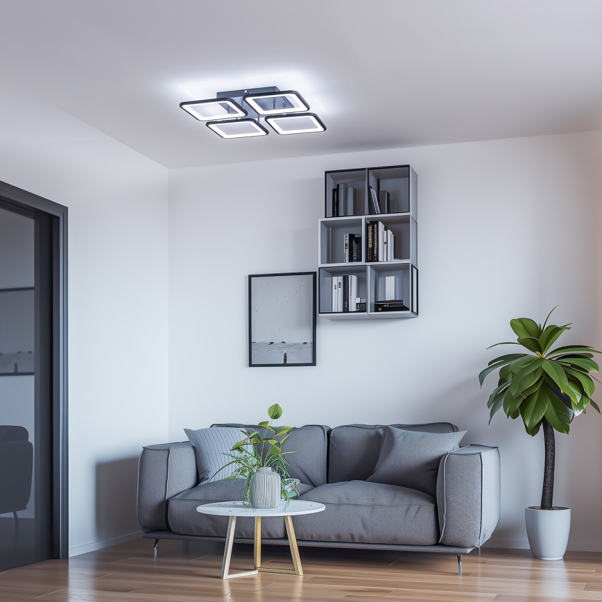 Brilagi - Lámpara de techo LED regulable SQUARED LED/85W/230V 3000-6500K + control remoto