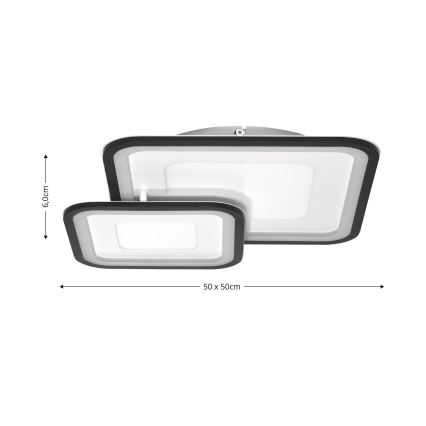 Brilagi - Lámpara de techo LED regulable TANDORA LED/49W/230V 3000/4000/6000K + mando a distancia