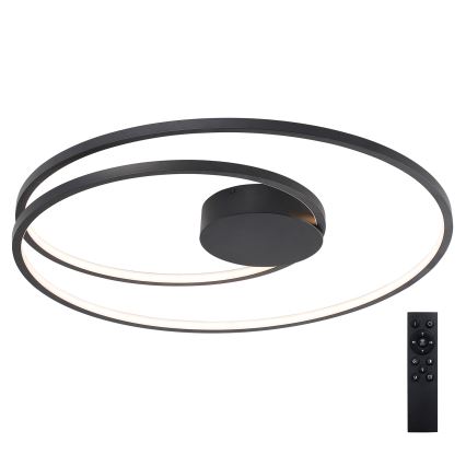 Brilagi - Luminaria de techo LED regulable TWISTER LED/105W/230V 3000-6000K Ø 100 cm negra + mando a distancia