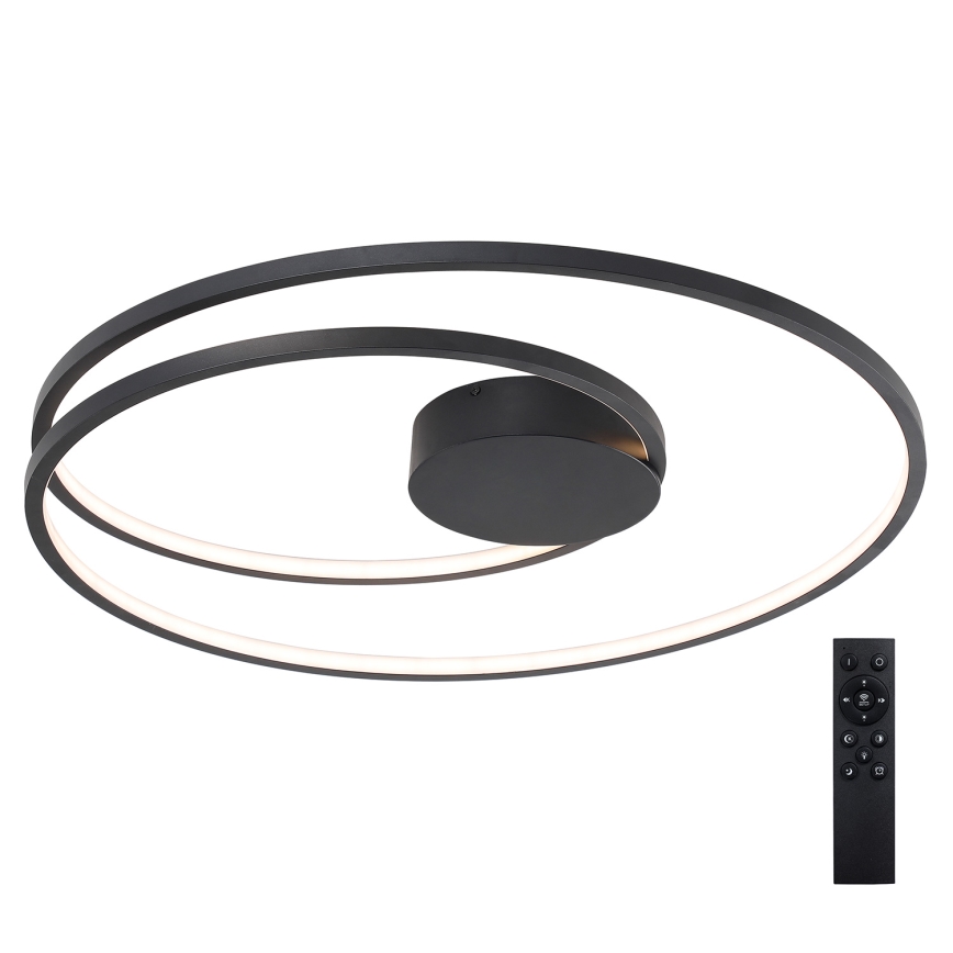 Brilagi - Luminaria de techo LED regulable TWISTER LED/105W/230V 3000-6000K Ø 100 cm negra + mando a distancia
