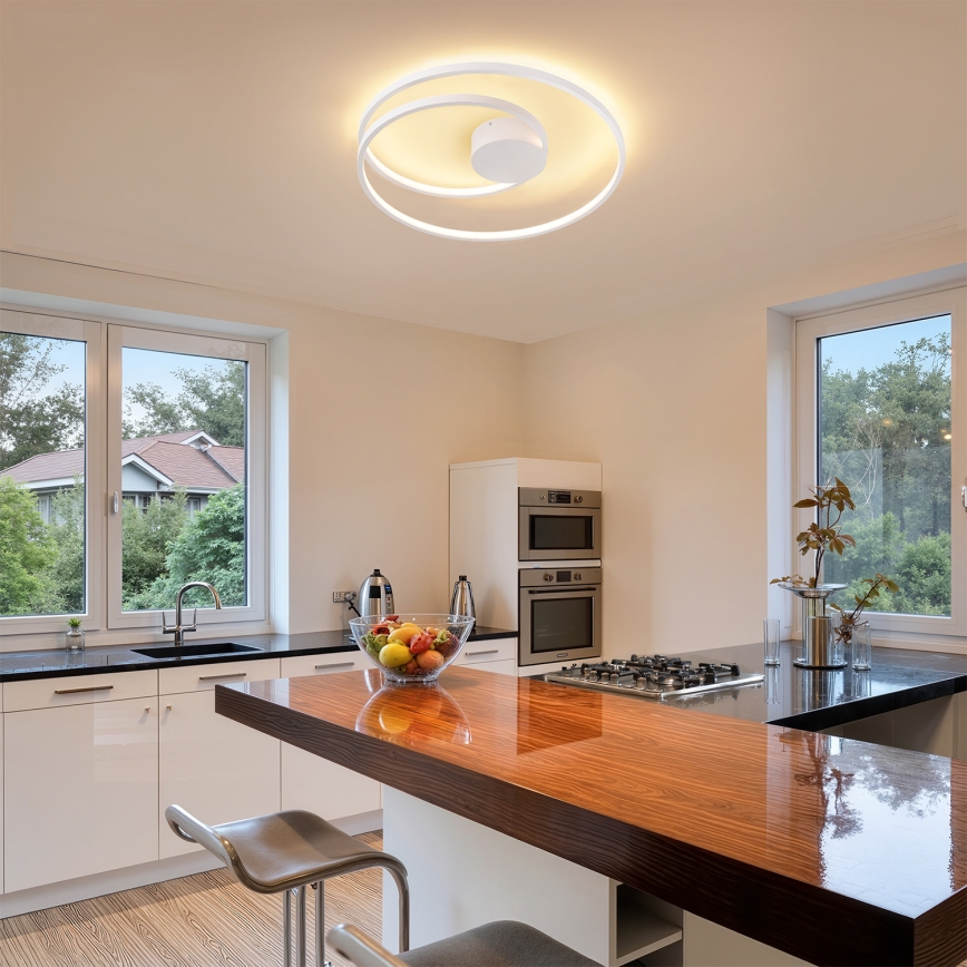 Brilagi - Luminaria de techo LED regulable TWISTER LED/48W/230V 3000-6000K Ø 50 cm blanca + mando a distancia