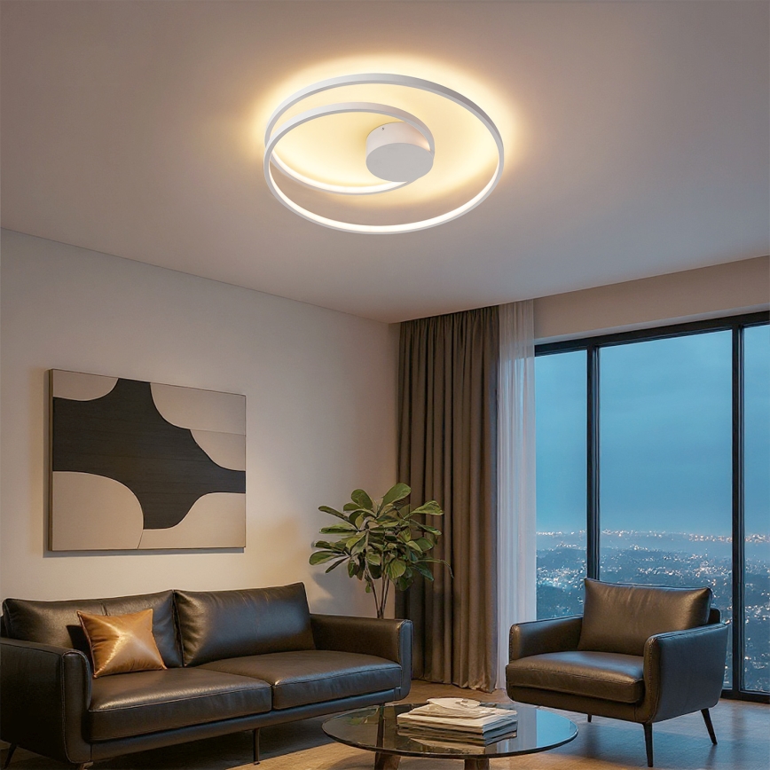 Brilagi - Luminaria de techo LED regulable TWISTER LED/48W/230V 3000-6000K Ø 50 cm blanca + mando a distancia