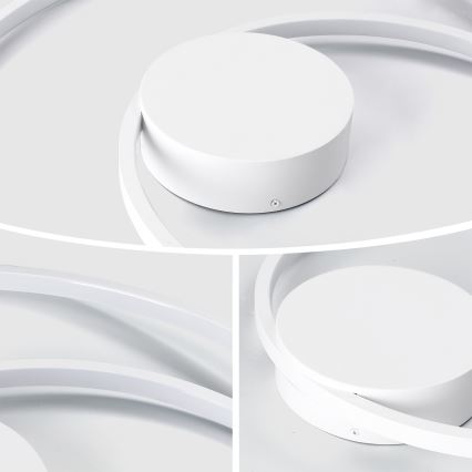 Brilagi - Luminaria de techo LED regulable TWISTER LED/48W/230V 3000-6000K Ø 50 cm blanca + mando a distancia