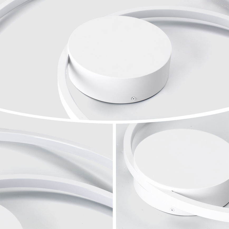 Brilagi - Luminaria de techo LED regulable TWISTER LED/48W/230V 3000-6000K Ø 50 cm blanca + mando a distancia