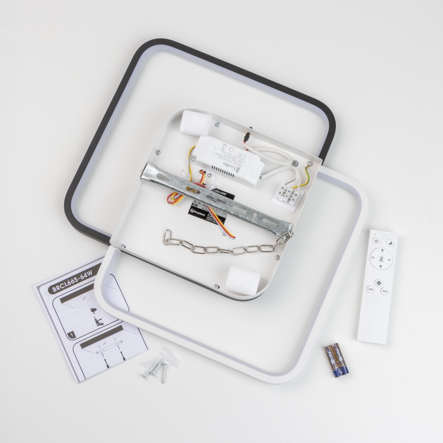 Brilagi - Luminaria de techo LED regulable VELO LED/64W/230V 48x48 cm 3000-6500K + mando a distancia