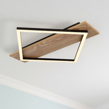 Brilagi - Lámpara de techo LED regulable VELVET SQUARE LED/24W/230V 43x43 cm 3000/4000/6500K + mando a distancia gris