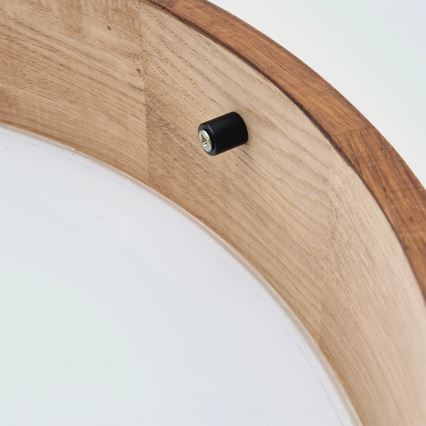 Brilagi - Lámpara de techo regulable LED RGBW CARVALHO 2xE27/15W/230V 2700-6500K Wi-Fi, roble, Ø 37,5 cm