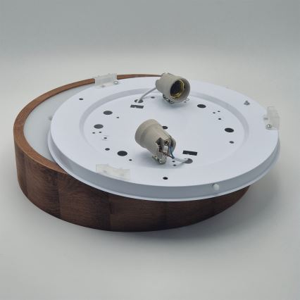 Brilagi - Lámpara de techo regulable LED RGBW CARVALHO 2xE27/15W/230V 2700-6500K Wi-Fi, roble, Ø 37,5 cm