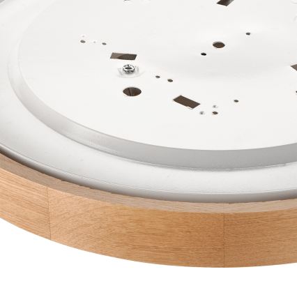 Brilagi - Lámpara de techo LED RGBW regulable CARVALHO 3xE27/15W/230V 2700-6500K Wi-Fi roble Ø 47,5 cm