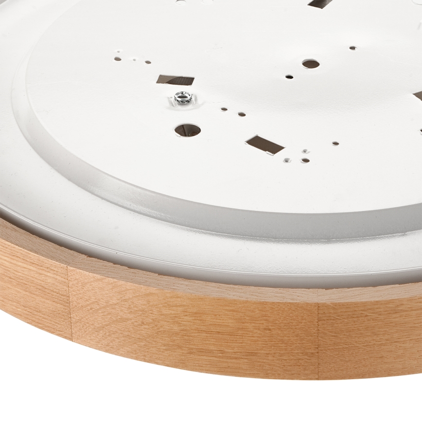 Brilagi - Lámpara de techo LED RGBW regulable CARVALHO 3xE27/15W/230V 2700-6500K Wi-Fi roble Ø 47,5 cm