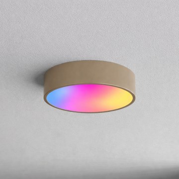 Brilagi - Lámpara de techo LED RGBW regulable CLARE 2xE27/9W/230V 2700-6500K diámetro 30 cm Wi-Fi beige
