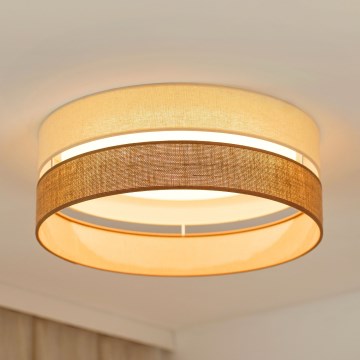 Brilagi - Lámpara de techo LED ROYAL YUTE LED/24W/230V Ø 45 cm beige/crema