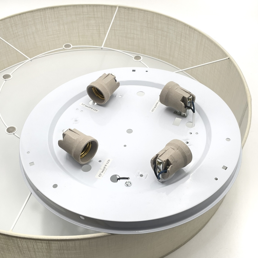 Brilagi - Lámpara de techo LED SIRIJA 4xE27/60W/230V Ø 60 cm color crema