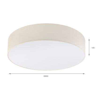 Brilagi - Lámpara de techo LED SIRIJA 4xE27/60W/230V Ø 60 cm color crema