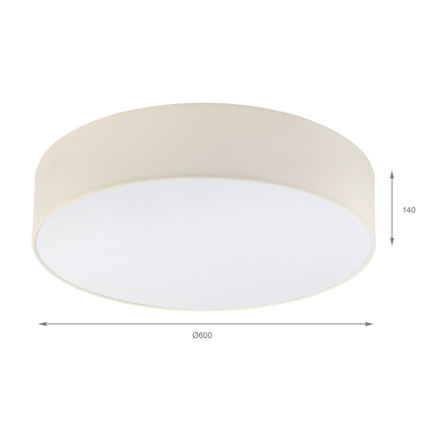 Brilagi - Lámpara de techo LED SIRIJA 4xE27/60W/230V Ø 60 cm color crema