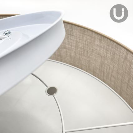 Brilagi - Lámpara de techo LED SIRIJA, 6x E27 (máx. 60 W), 230 V, diámetro 80 cm, beige