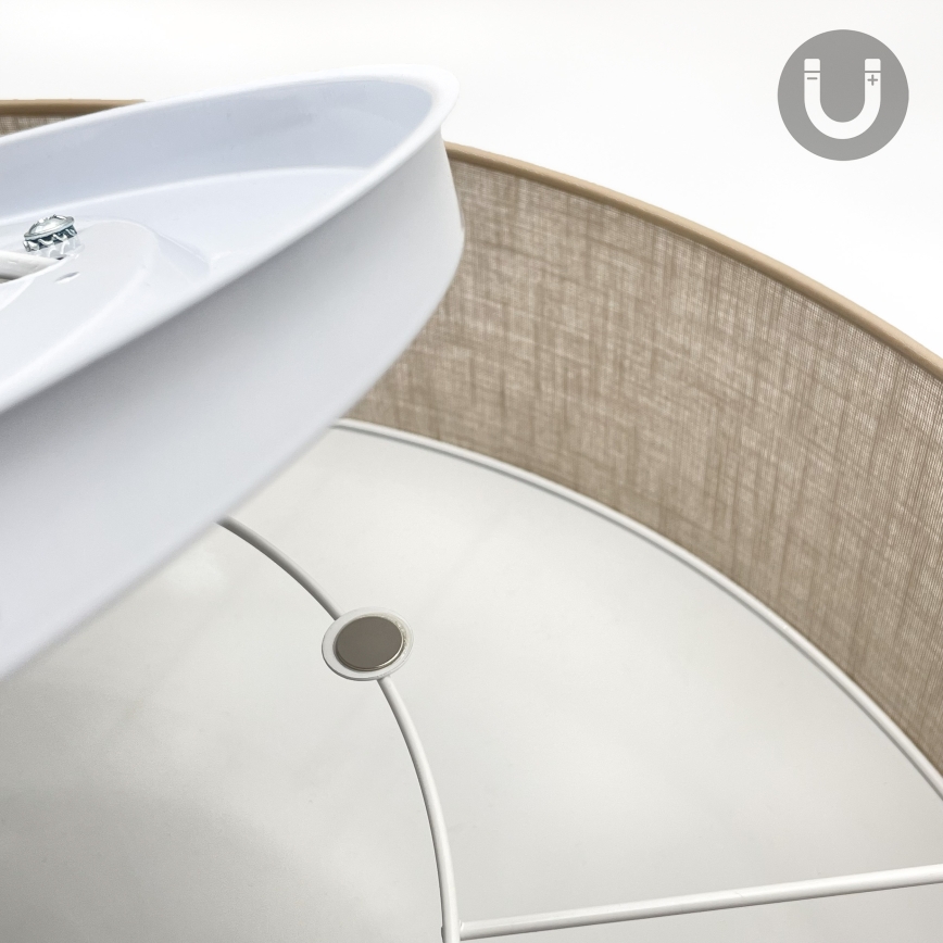 Brilagi - Lámpara de techo LED SIRIJA, 6x E27 (máx. 60 W), 230 V, diámetro 80 cm, beige