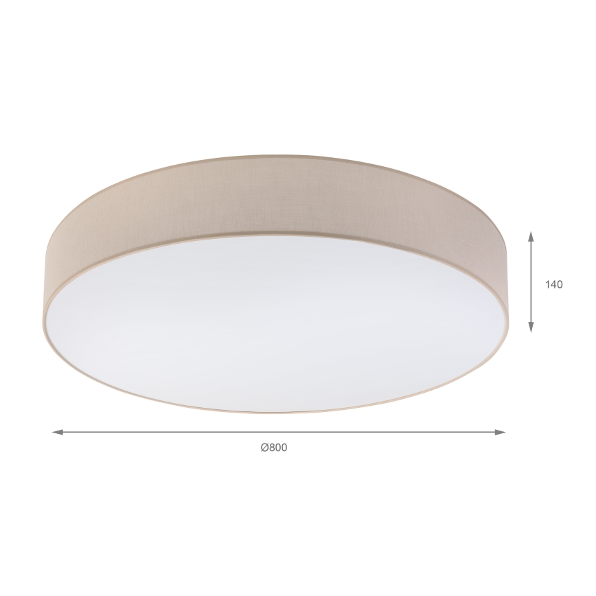 Brilagi - Lámpara de techo LED SIRIJA, 6x E27 (máx. 60 W), 230 V, diámetro 80 cm, beige