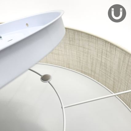 Brilagi - Lámpara de techo LED SIRIJA 6xE27/60W/230V, diámetro 80 cm, color crema