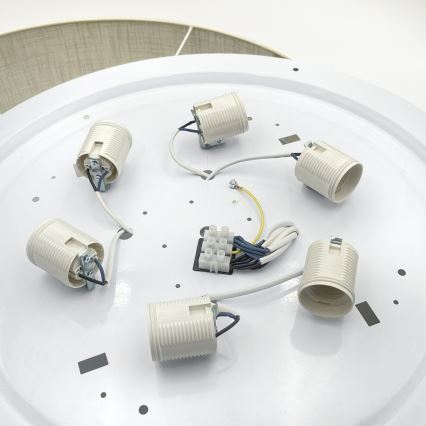 Brilagi - Lámpara de techo LED SIRIJA 6xE27/60W/230V, diámetro 80 cm, color crema