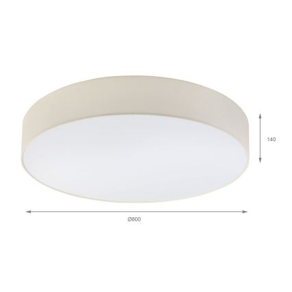 Brilagi - Lámpara de techo LED SIRIJA 6xE27/60W/230V, diámetro 80 cm, color crema