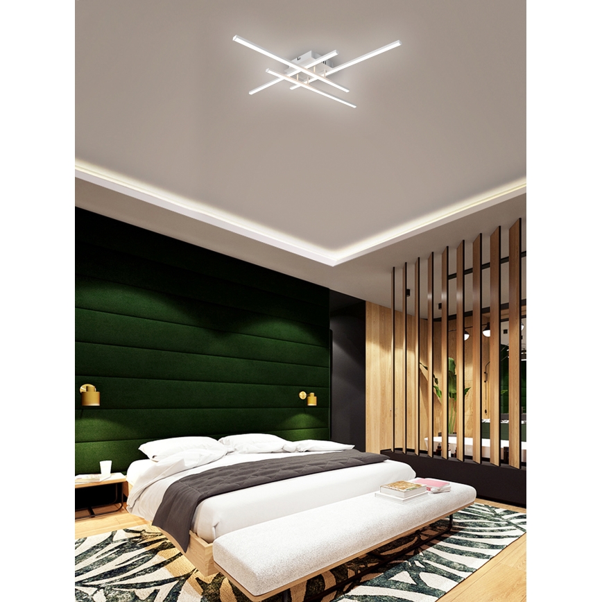 Brilagi - Plafón LED STRIPES LED/37W/230V 68x68 cm blanco