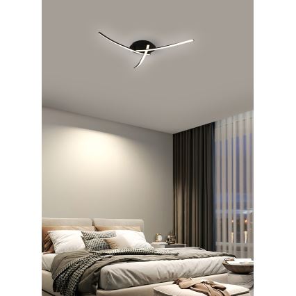 Brilagi - Lámpara de techo LED STRIPES LED/24W/230V diámetro 64 cm negra