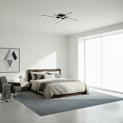 Brilagi - Lámpara de techo STRIPES LED/37W/230V 68x68 cm negra