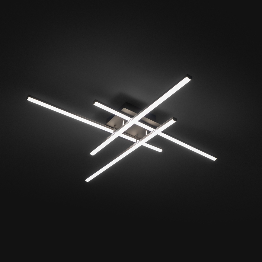 Brilagi - Luminaria de techo LED STRIPES/37W/230V 68x68 cm plateada