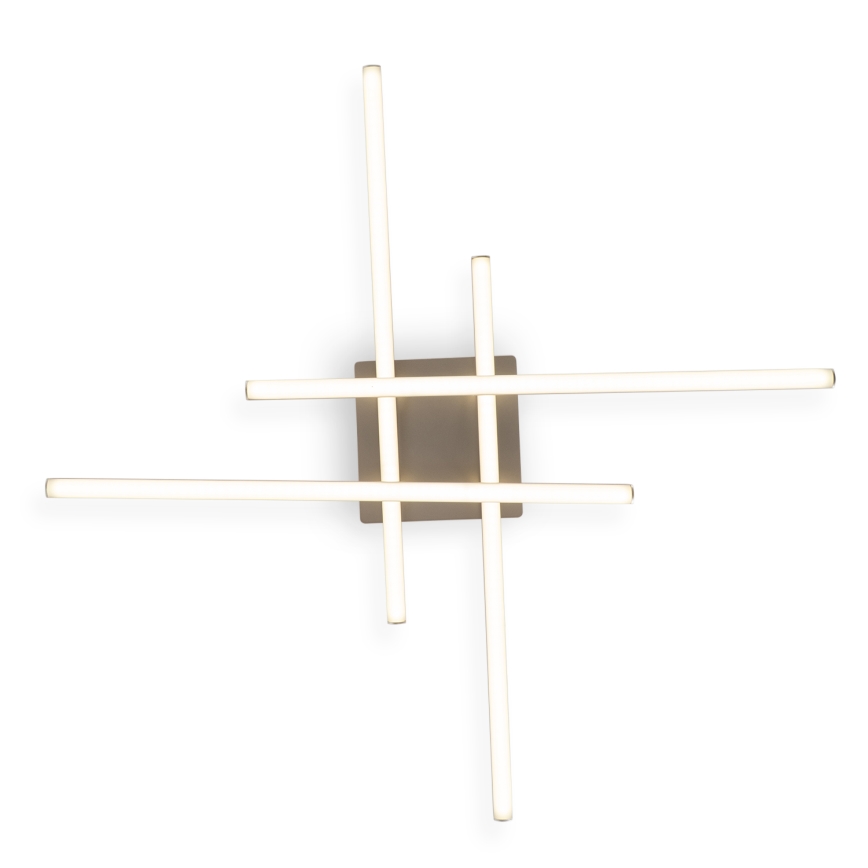 Brilagi - Luminaria de techo LED STRIPES/37W/230V 68x68 cm plateada