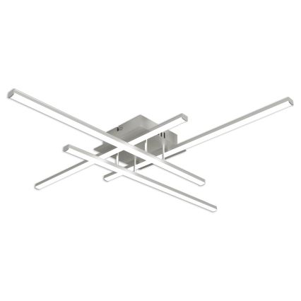 Brilagi - Luminaria de techo LED STRIPES/37W/230V 68x68 cm plateada