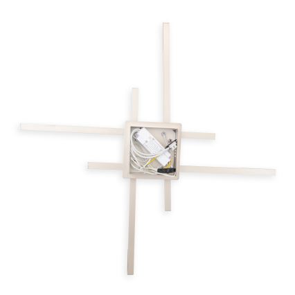 Brilagi - Luminaria de techo LED STRIPES/37W/230V 68x68 cm plateada