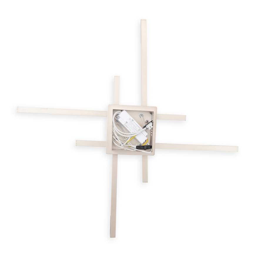 Brilagi - Luminaria de techo LED STRIPES/37W/230V 68x68 cm plateada