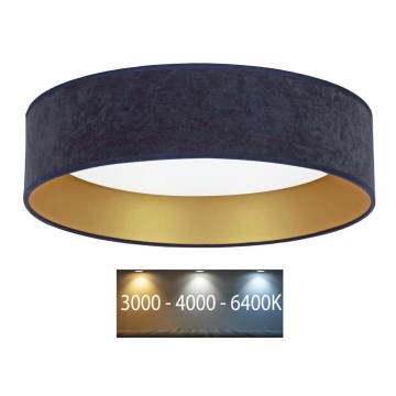 Brilagi - Lámpara de techo LED VELVET LED/24W/230V Ø 40 cm 3000/4000/6400K azul/dorado